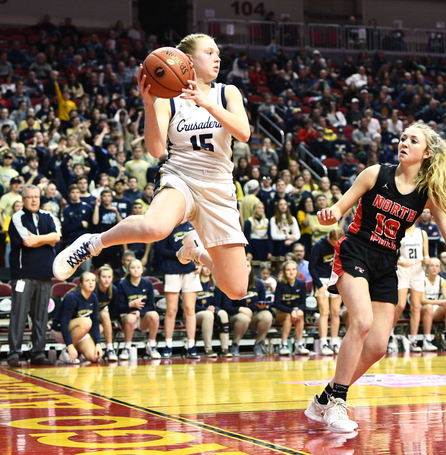 Heelan vs North Polk state basketball